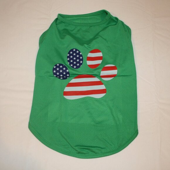 MIANHUATANG Dog Flag Green Shirt Vest XL Mesh Clothes Fits Chest 17.7-19.2" NEW - Picture 6 of 11